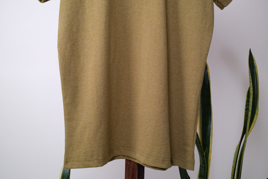 Playera Slim Fit - verde mostaza