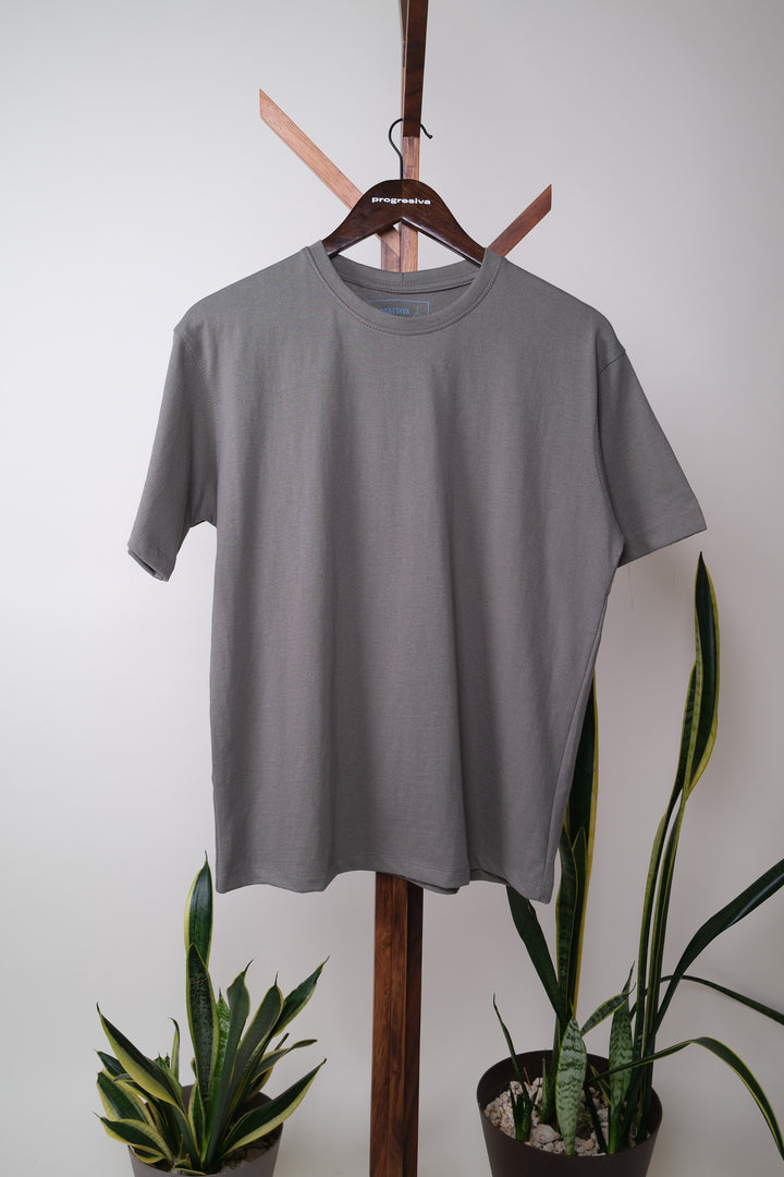 Playera Oversized Fit - verde grisáceo