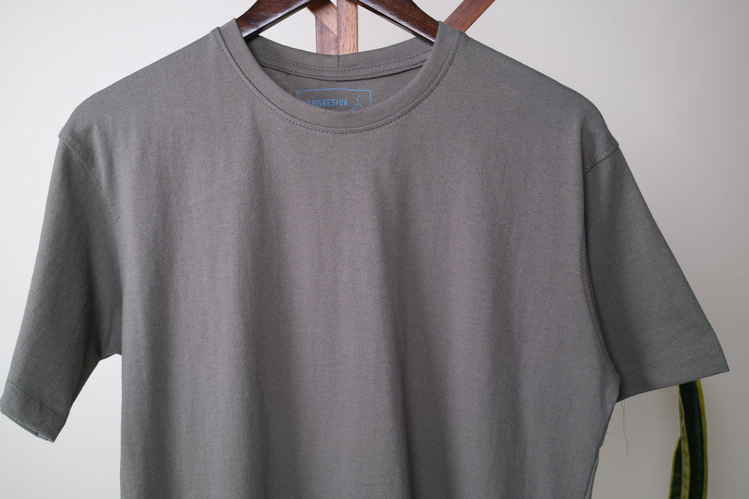 Playera Oversized Fit - verde grisáceo