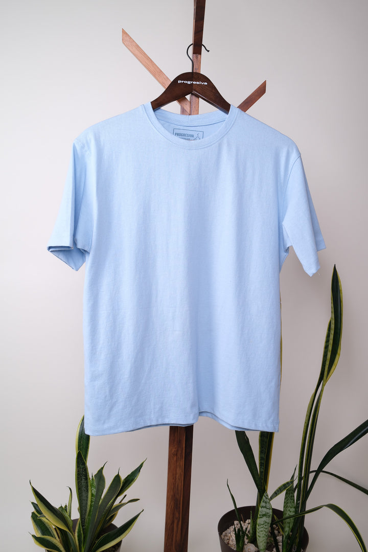Playera Oversized Fit - celeste