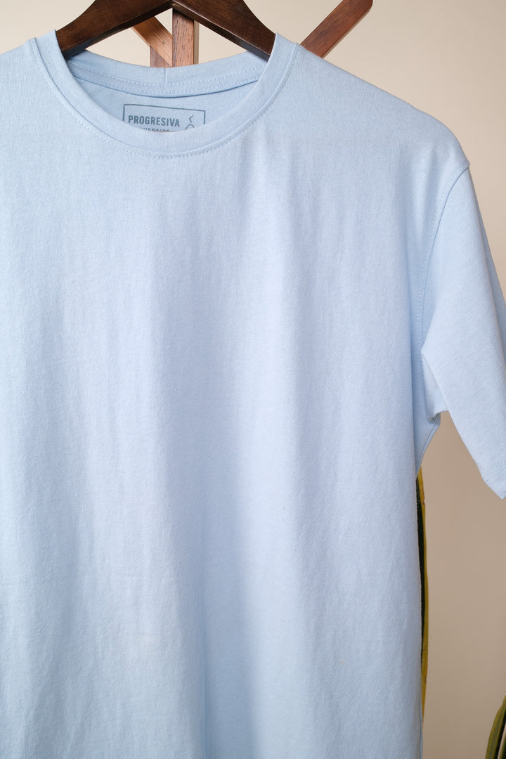 Playera Oversized Fit - celeste