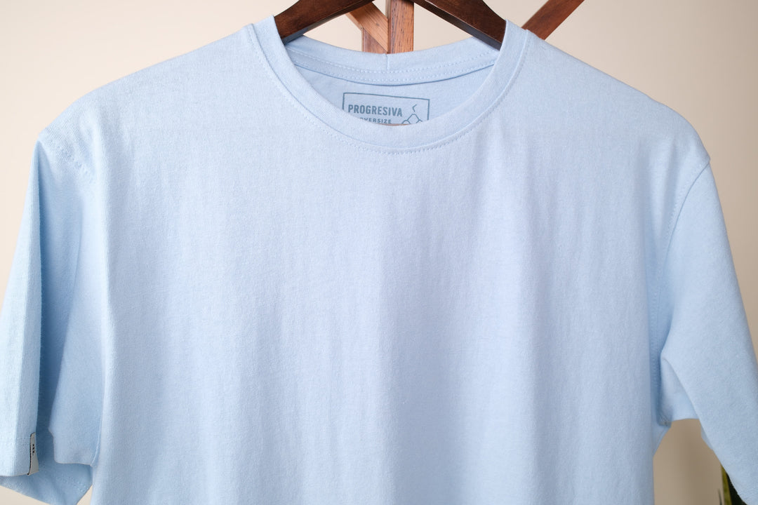 Playera Oversized Fit - celeste
