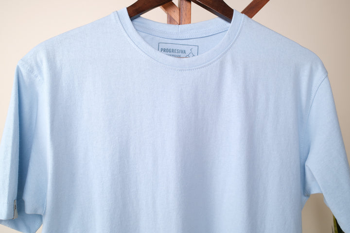 Playera Oversized Fit - celeste