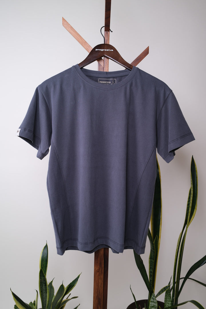 Playera Oversized Fit - gris oscuro