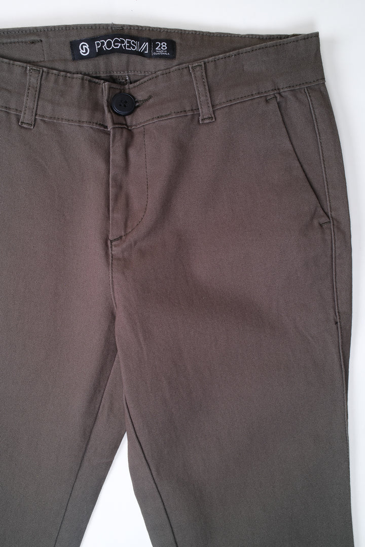 Pantalón de gabardina - verde oscuro