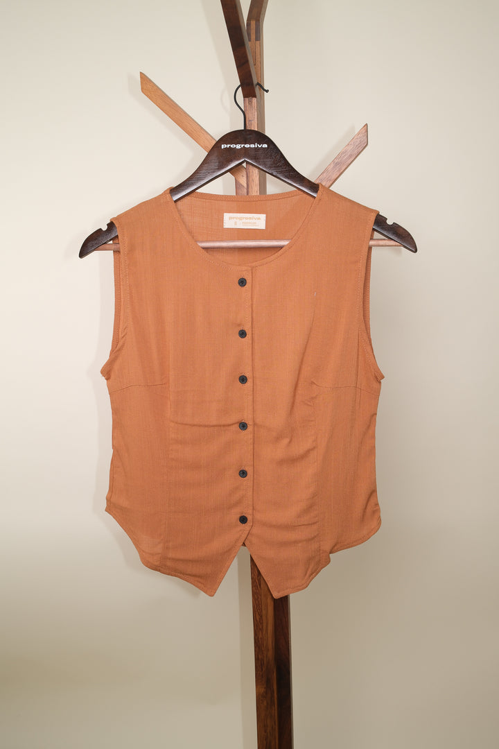 Blusa de botones - sin mangas -