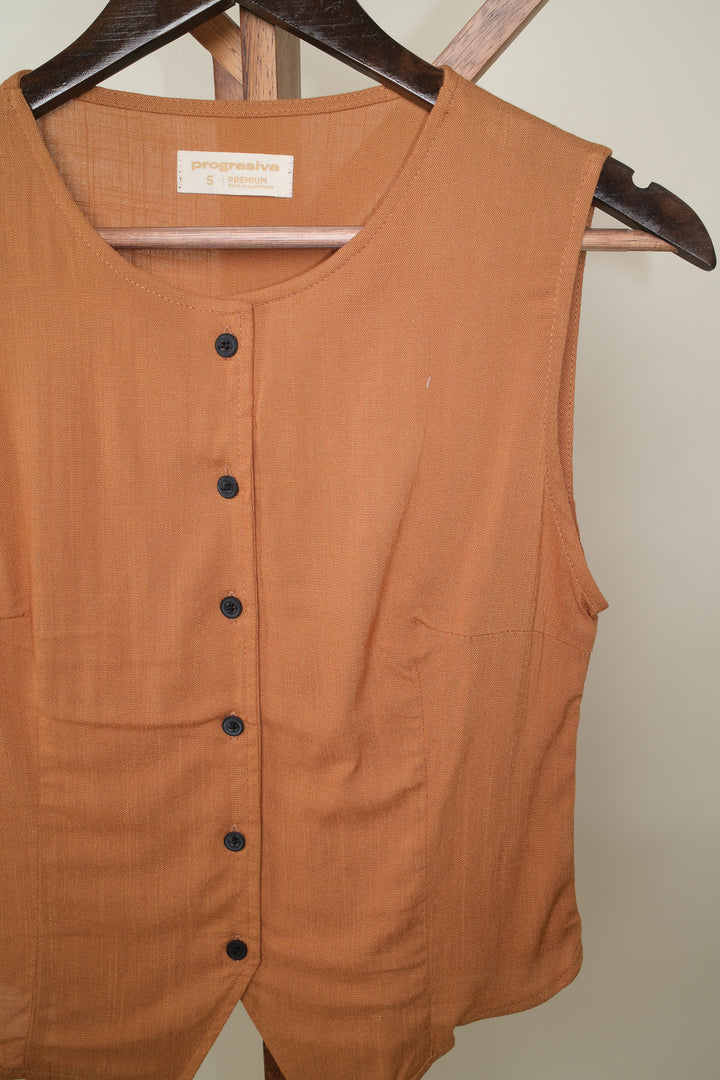 Blusa de botones - sin mangas -