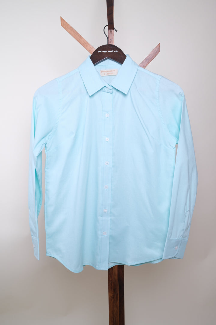 Blusa de botones - celeste