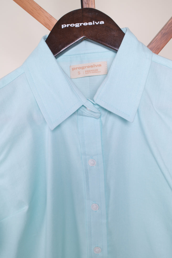 Blusa de botones - celeste