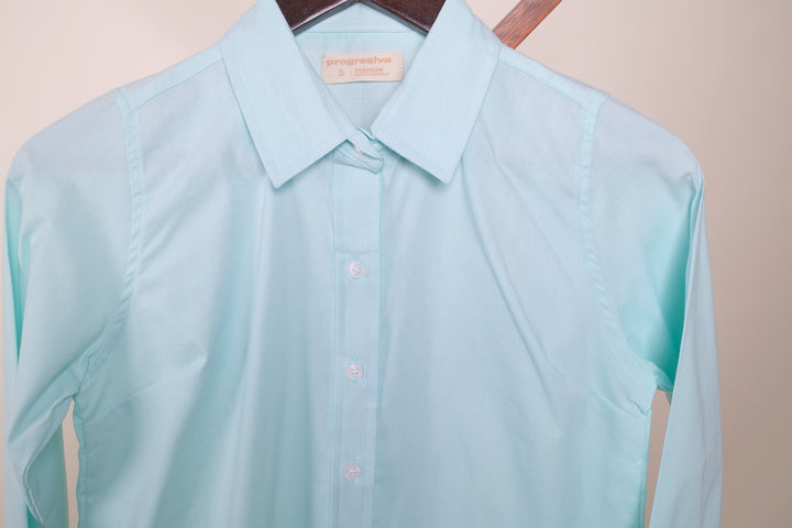 Blusa de botones - celeste