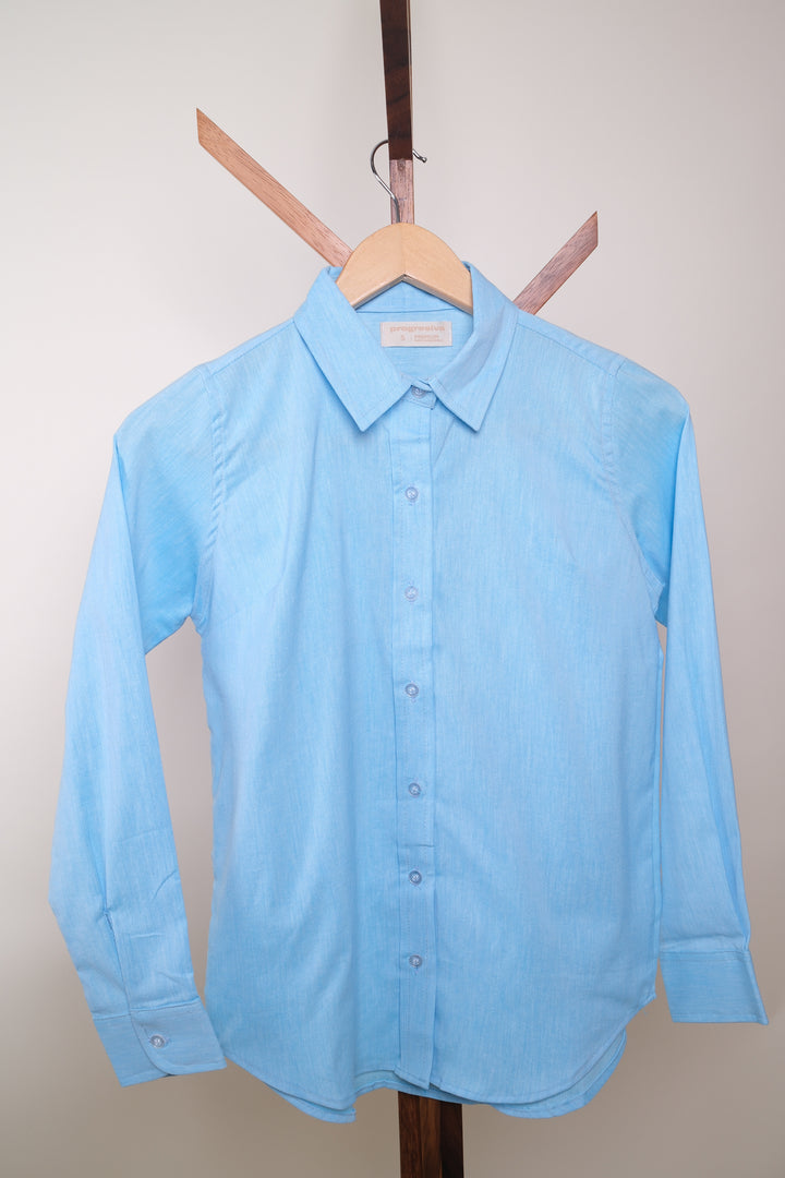 Blusa de botones - Azul claro