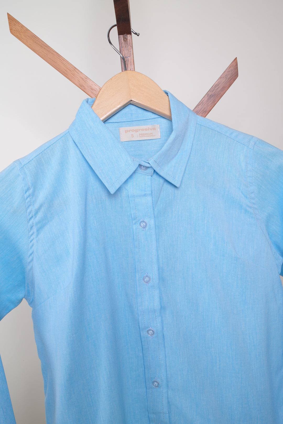Blusa de botones - Azul claro