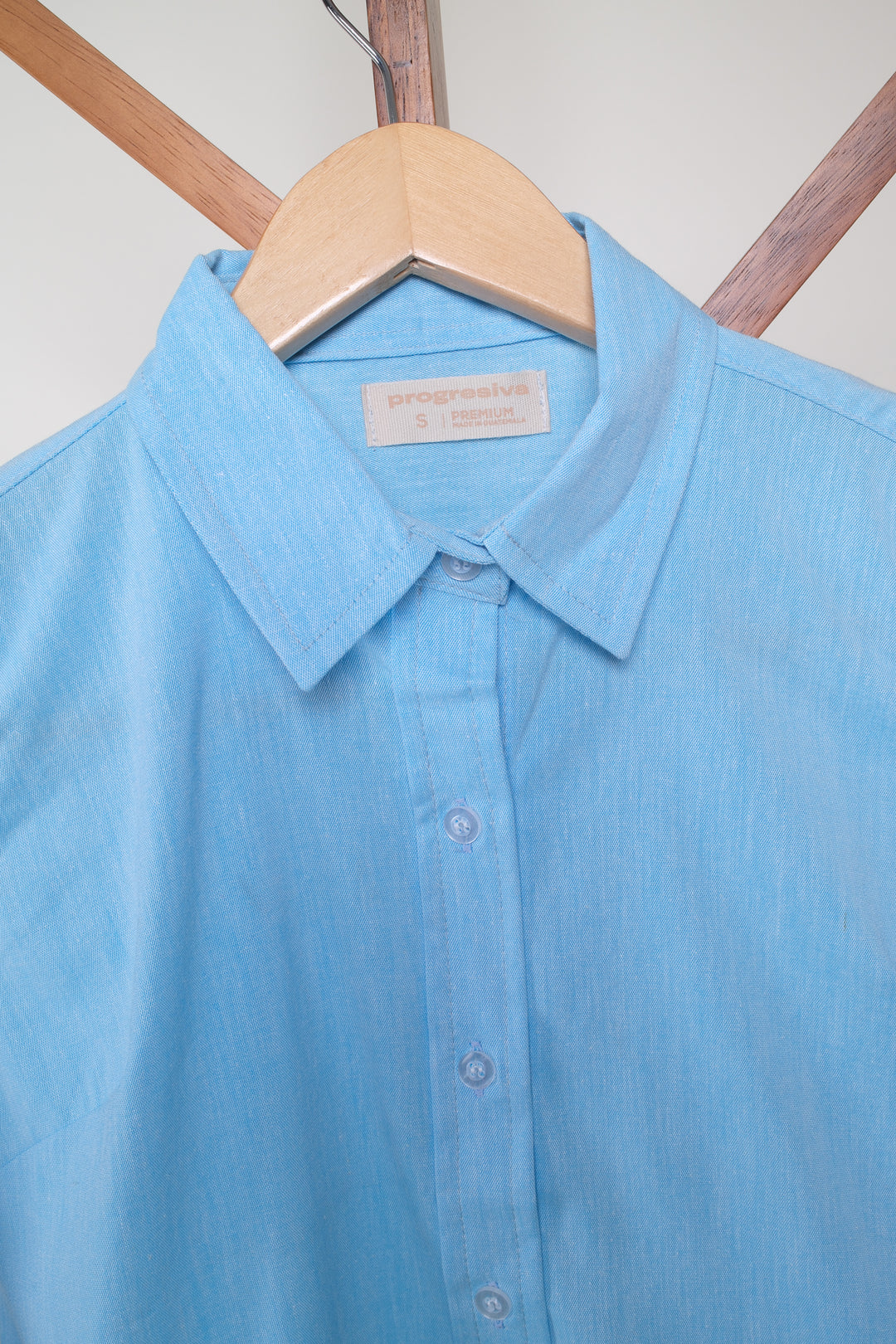 Blusa de botones - Azul claro