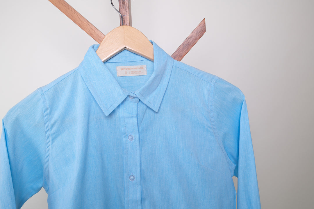 Blusa de botones - Azul claro