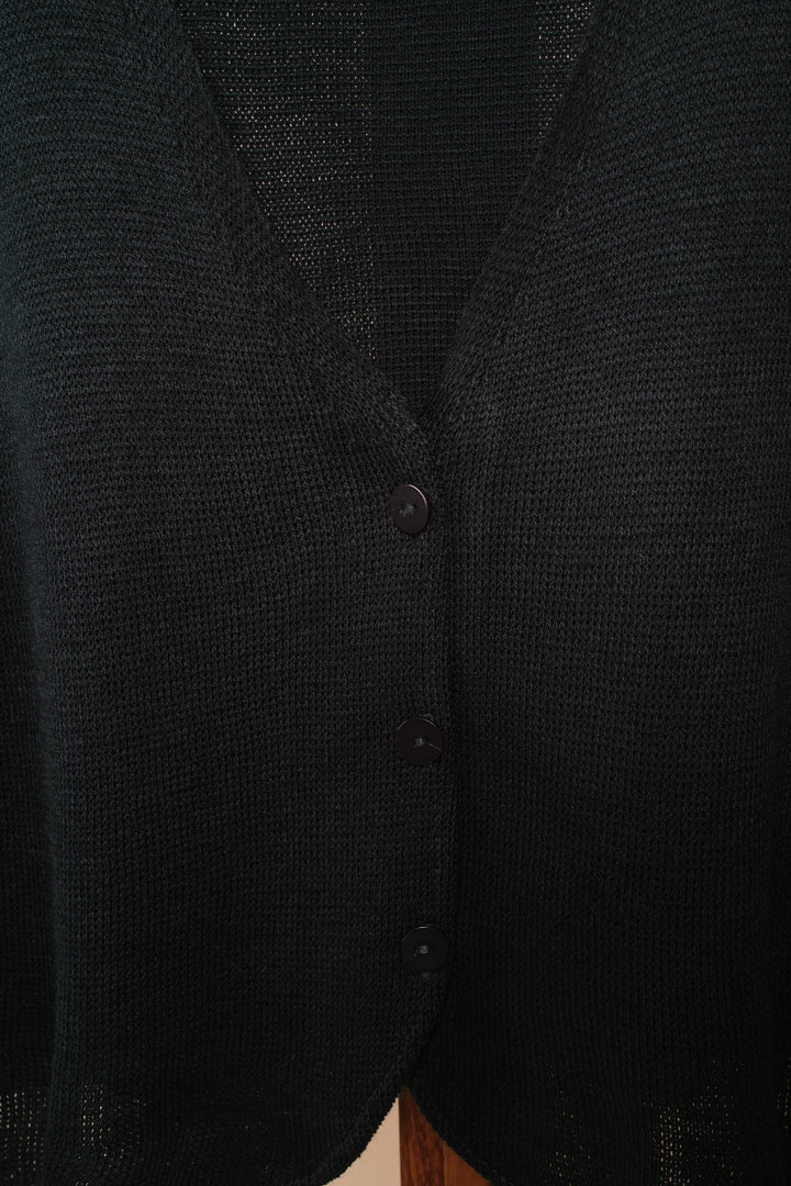 Chaleco Tejido - verde botella