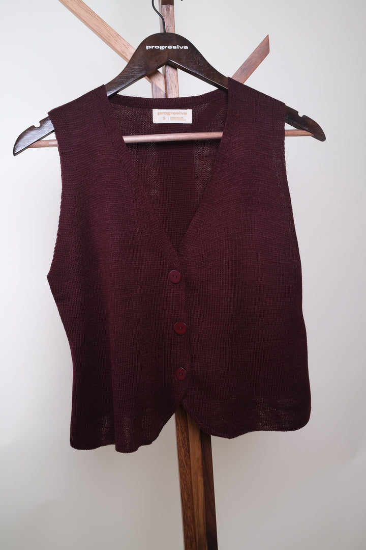 Chaleco Tejido - corinto