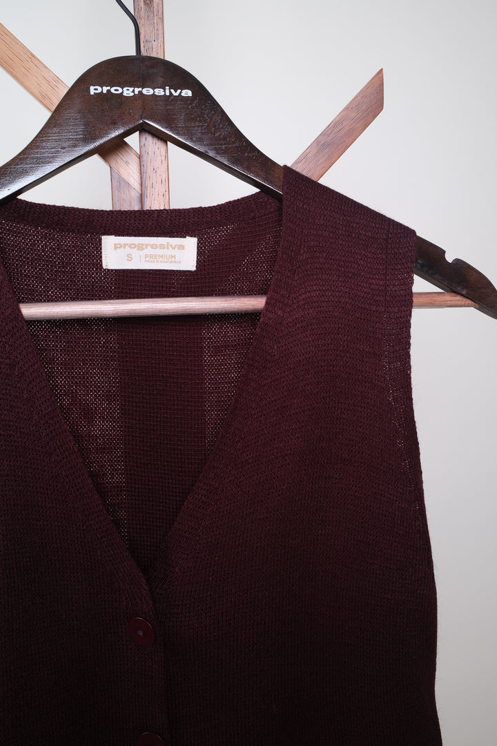 Chaleco Tejido - corinto