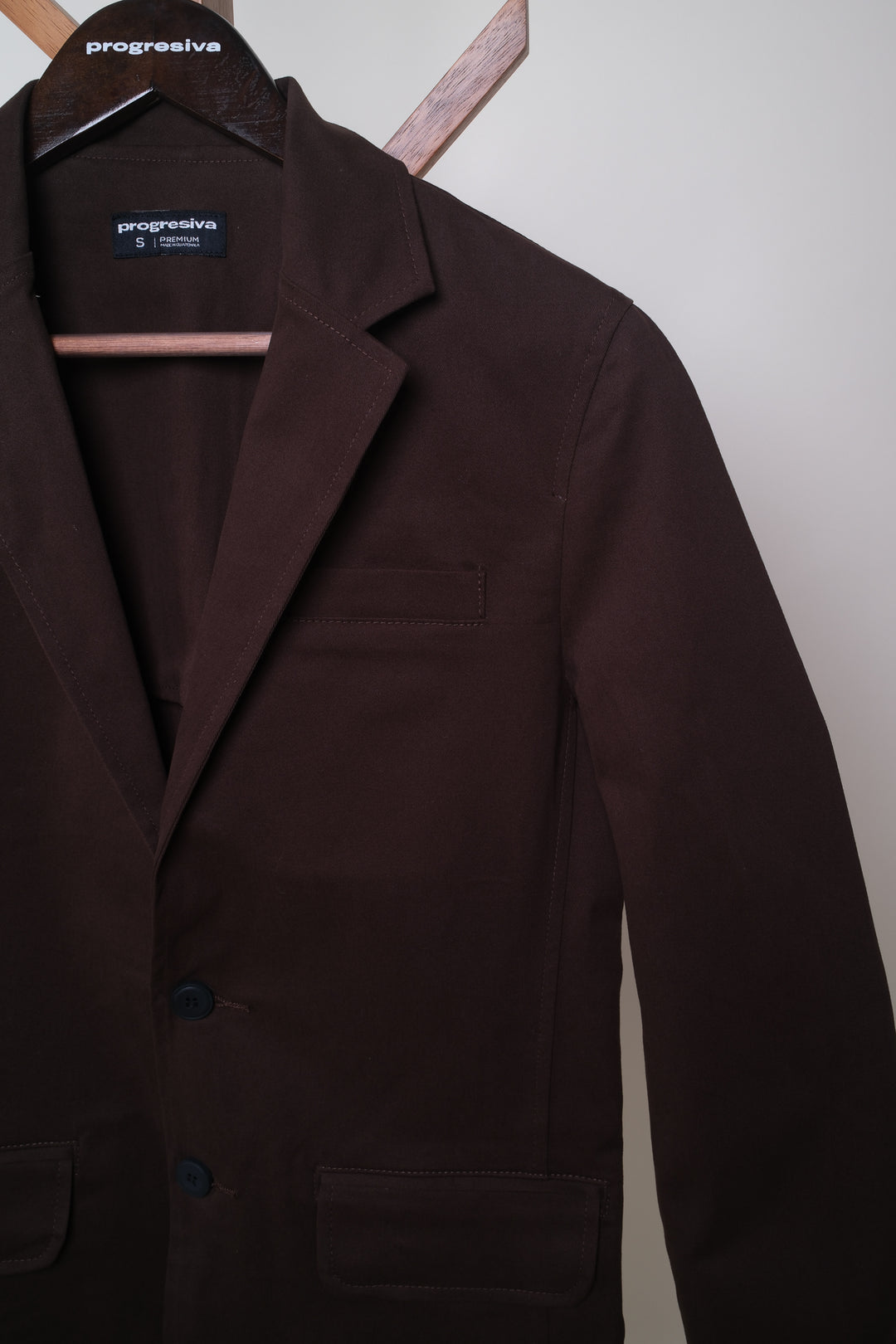 Saco de gabardina - Café