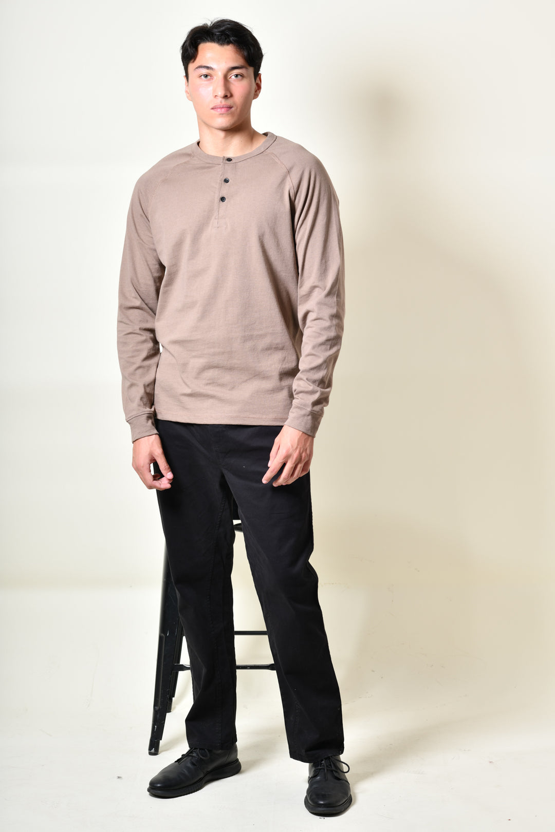 Playera Manga Larga- café