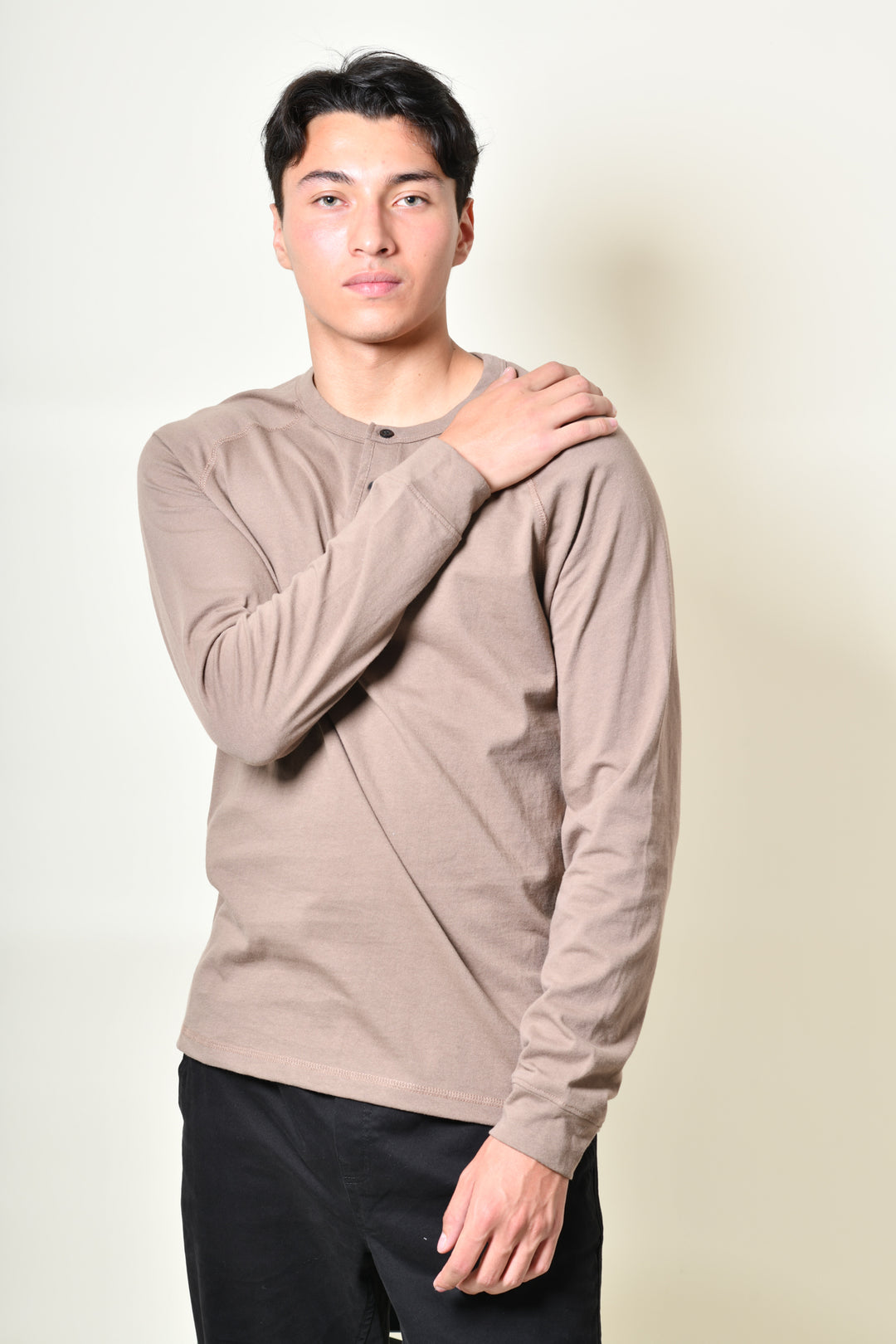 Playera Manga Larga- café