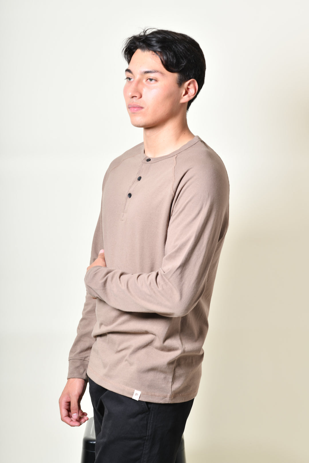 Playera Manga Larga- café