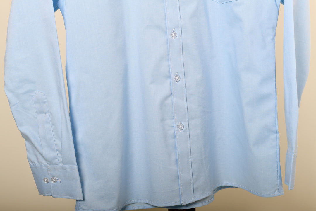 Camisa oxford manga larga cuello normal - celeste