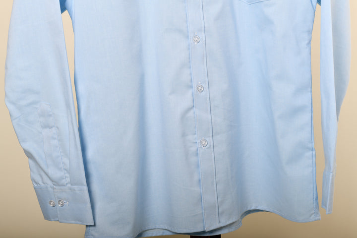 Camisa oxford manga larga cuello normal - celeste