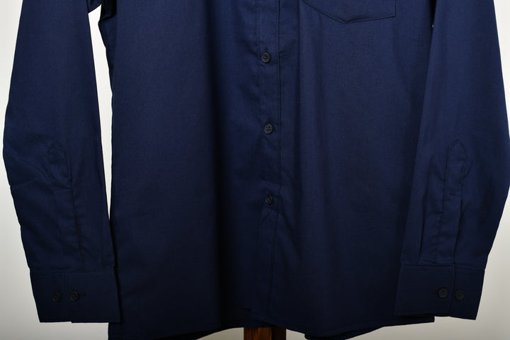 Camisa oxford manga larga cuello normal - azul marino