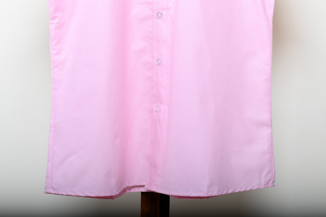 Camisa oxford manga corta cuello normal - rosa