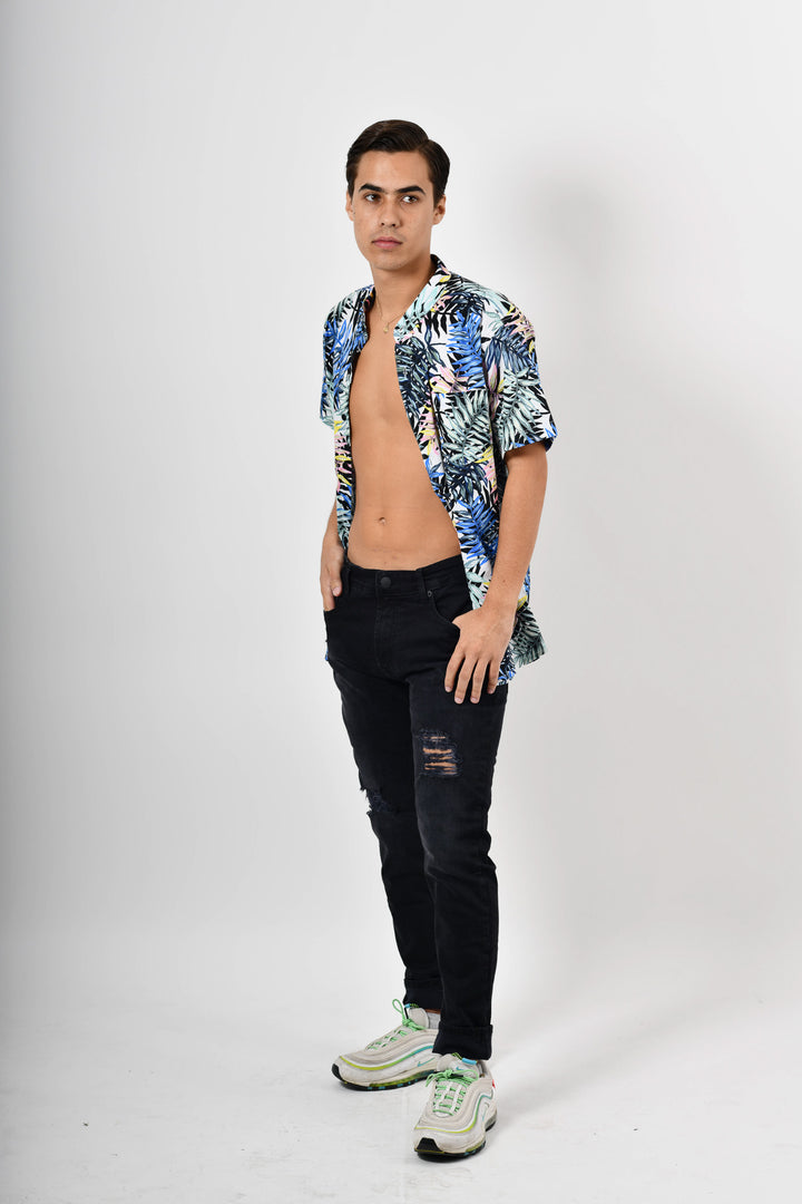 Camisa tropical de flores