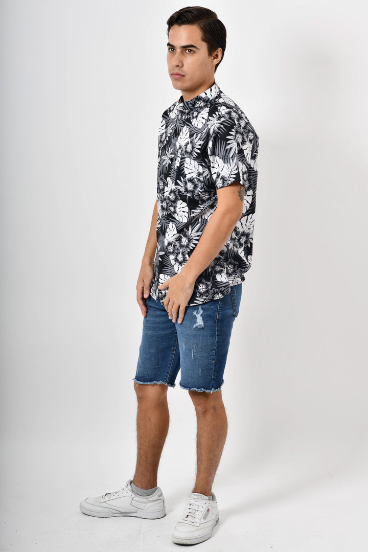 Camisa tropical de flores
