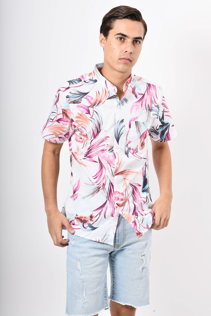 Camisa tropical de flores