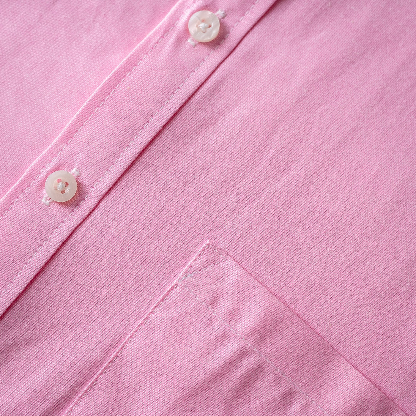 Camisa manga corta cuello chino  - rosada