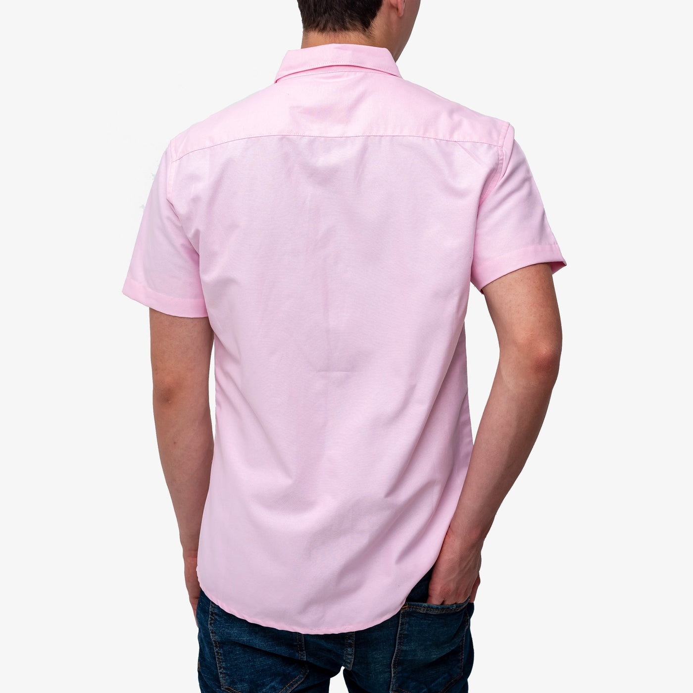 Camisa manga corta cuello normal  - rosa