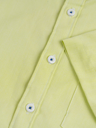 Camisa manga corta cuello normal - verde eléctrico
