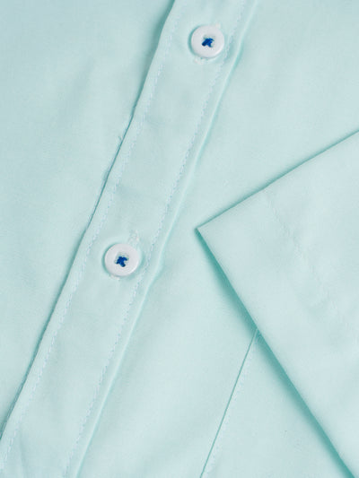 Camisa manga corta cuello normal - verde menta