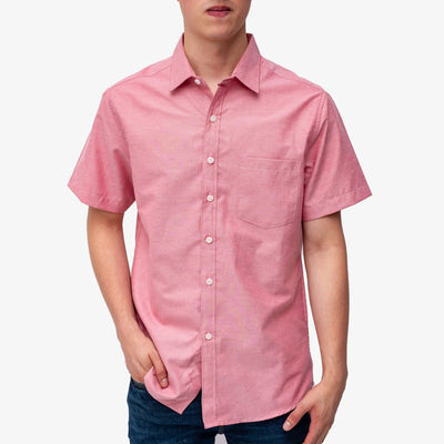 Camisa manga corta cuello normal - palo rosa claro
