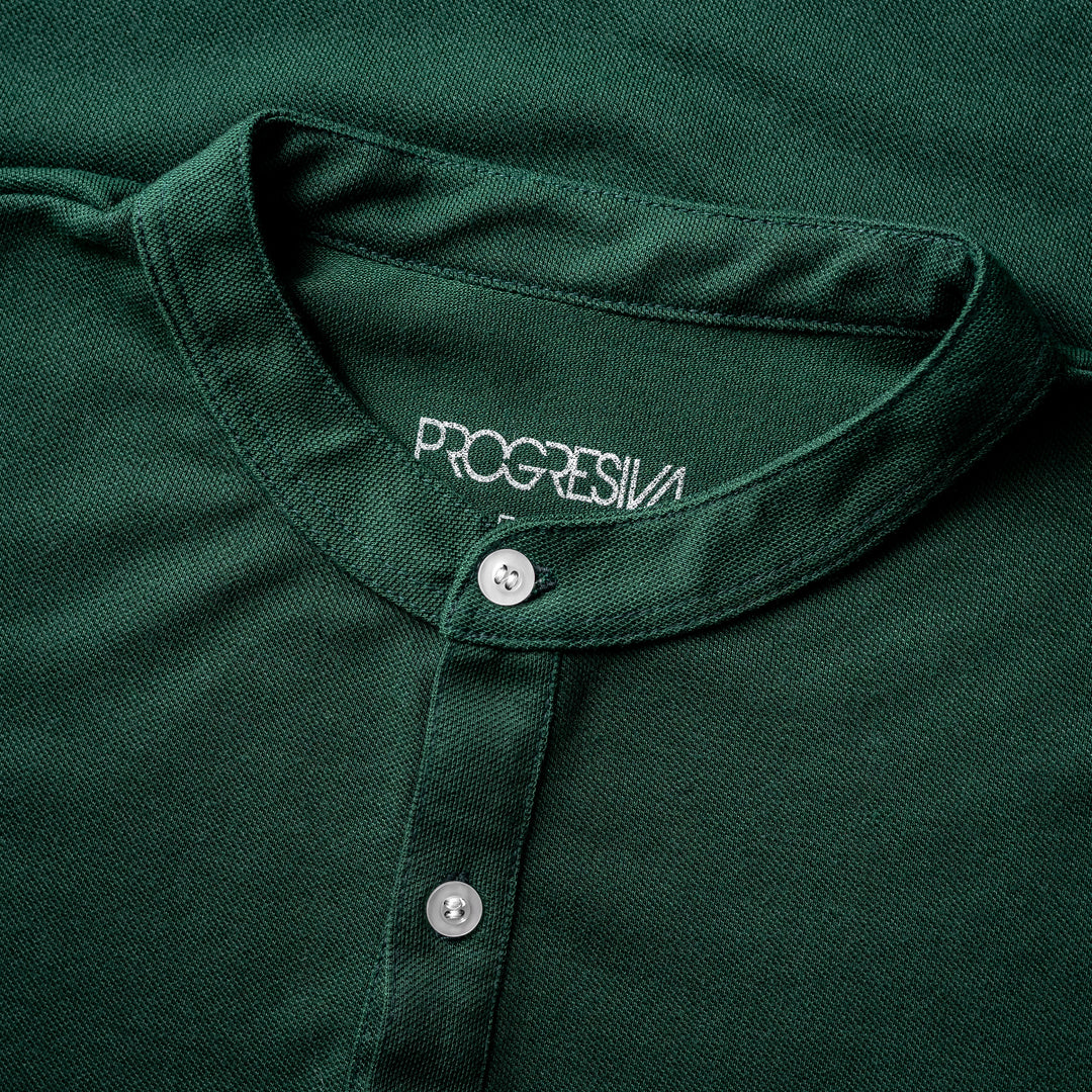 Polo cuello mao - Verde