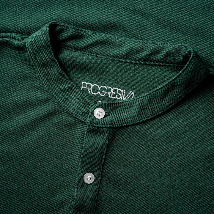 Polo cuello mao - Verde