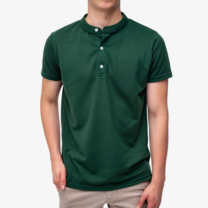 Polo cuello mao - Verde