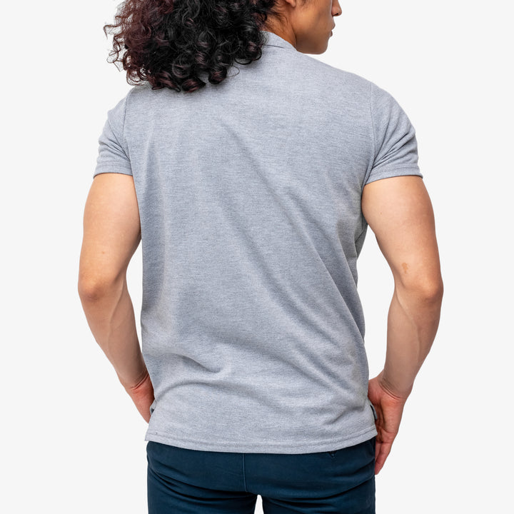 Polo cuello chino - Gris