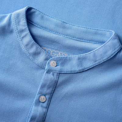 Polo cuello mao - Celeste