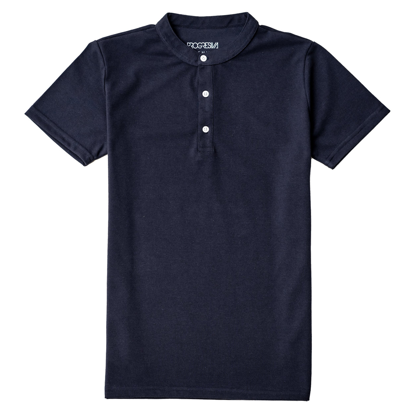 Polo cuello mao - Azul marino