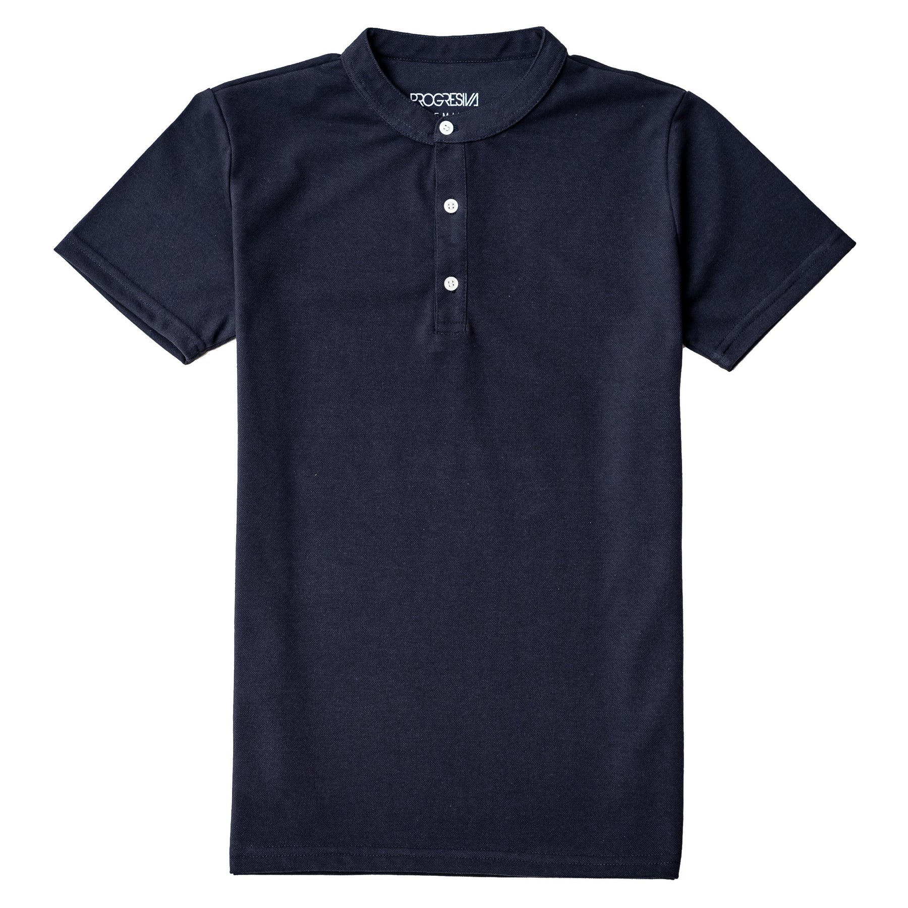 Polo cuello mao Azul marino