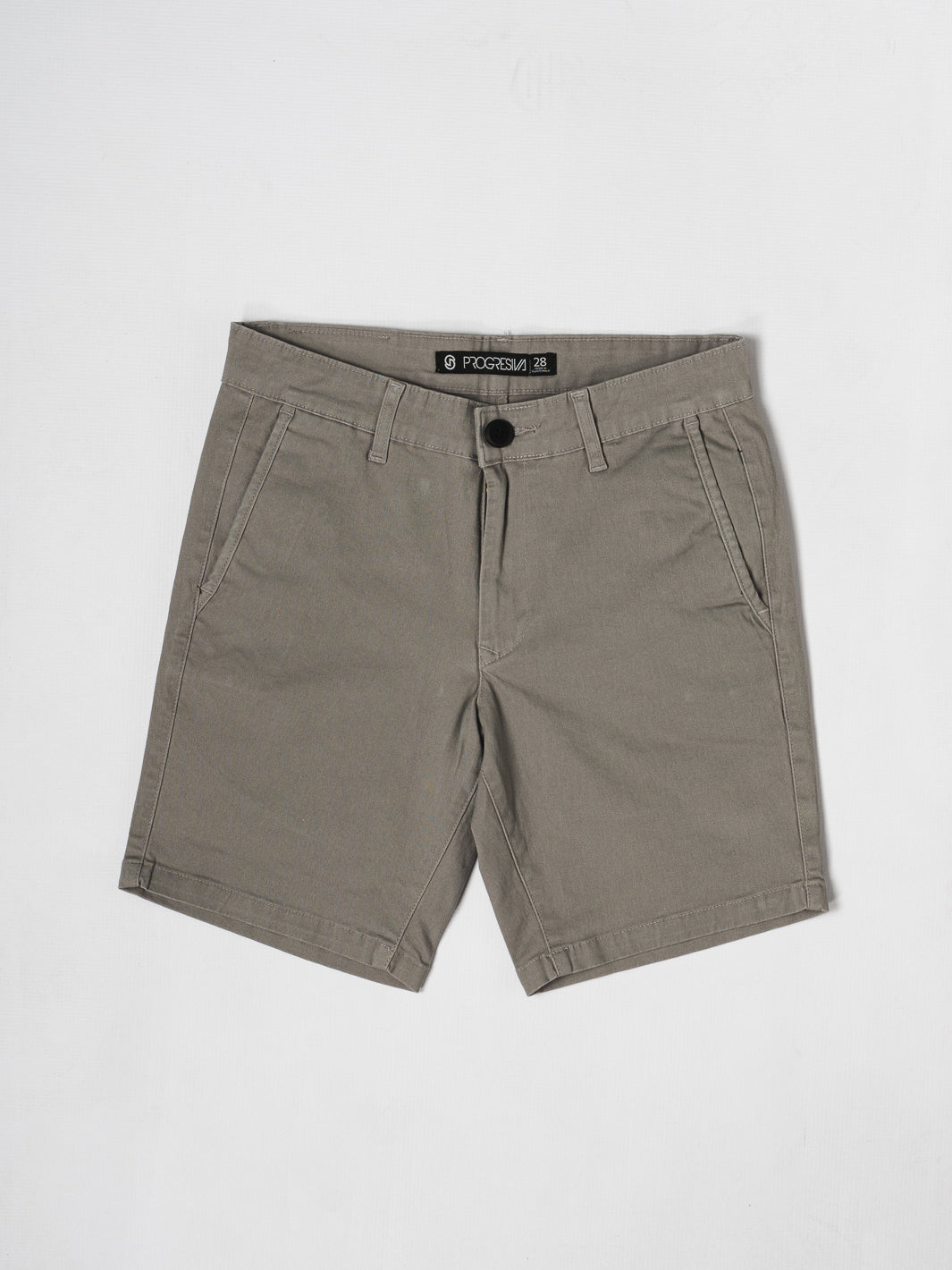 Short de gabardina - gris claro