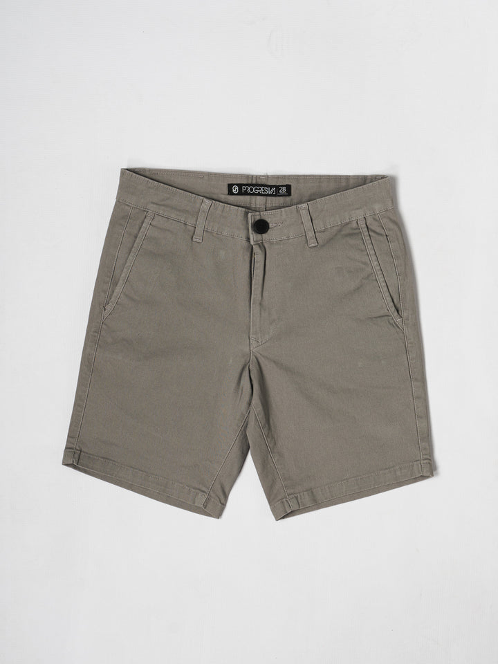 Short de gabardina - gris claro