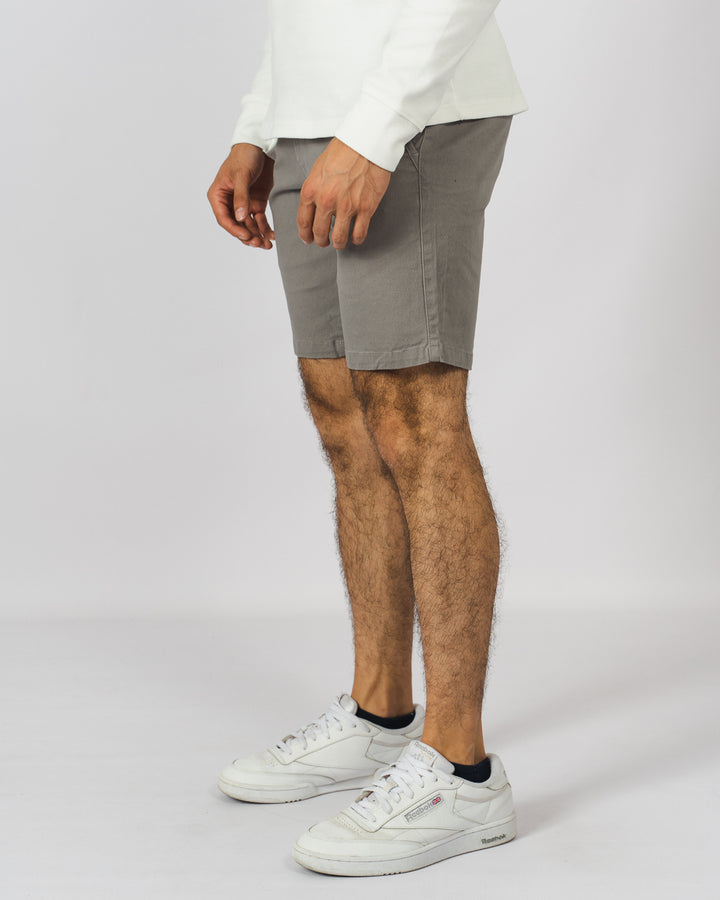 Short de gabardina - gris claro