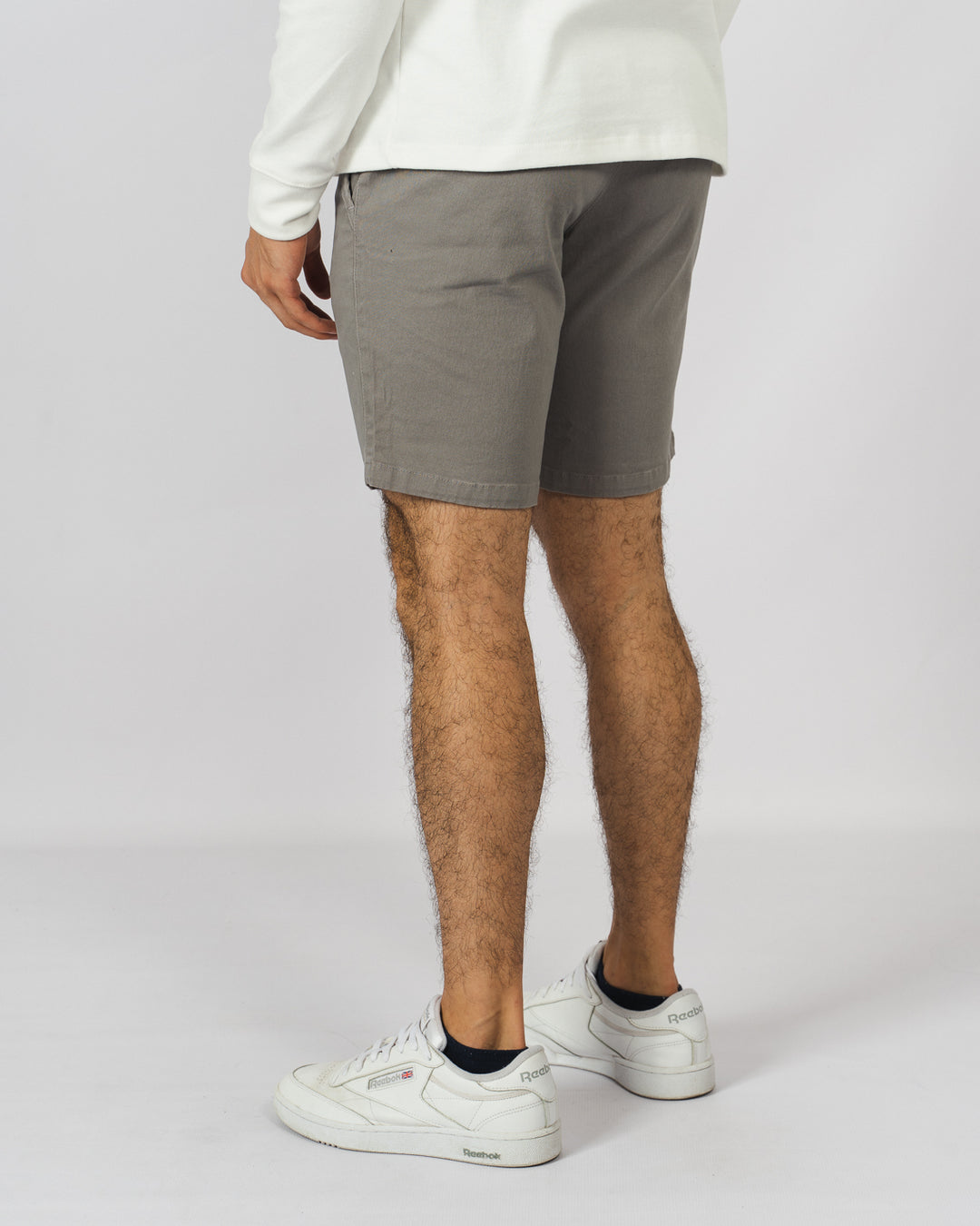 Short de gabardina - gris claro