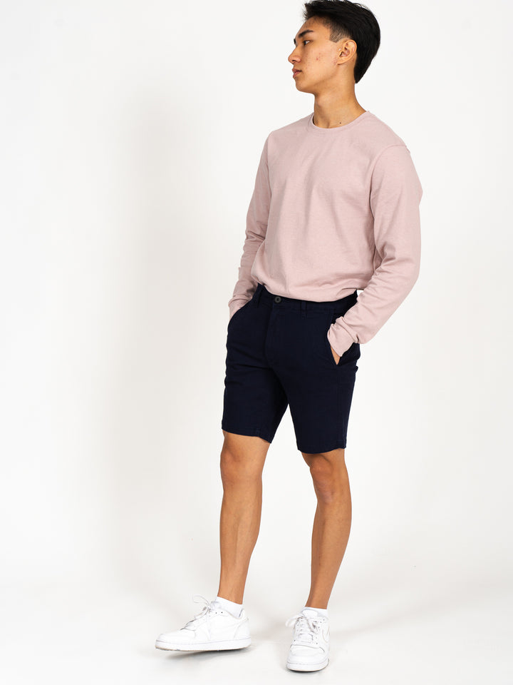 Short de gabardina - azul