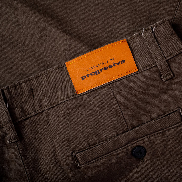 Short de gabardina - verde olivo